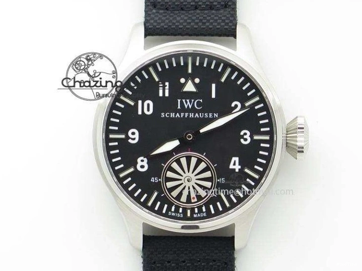 MIROTIME 0123 Big Pilot IW510301 Satin-Polished RG YLF Best Edition Black Dial On Leather Strap A Flexible 7222